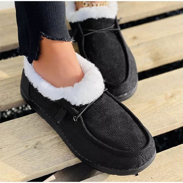 Zapatos de algodón de invierno más zapatos cálidos acolchados de terciopelo zapatos de algodón de talla grande 43