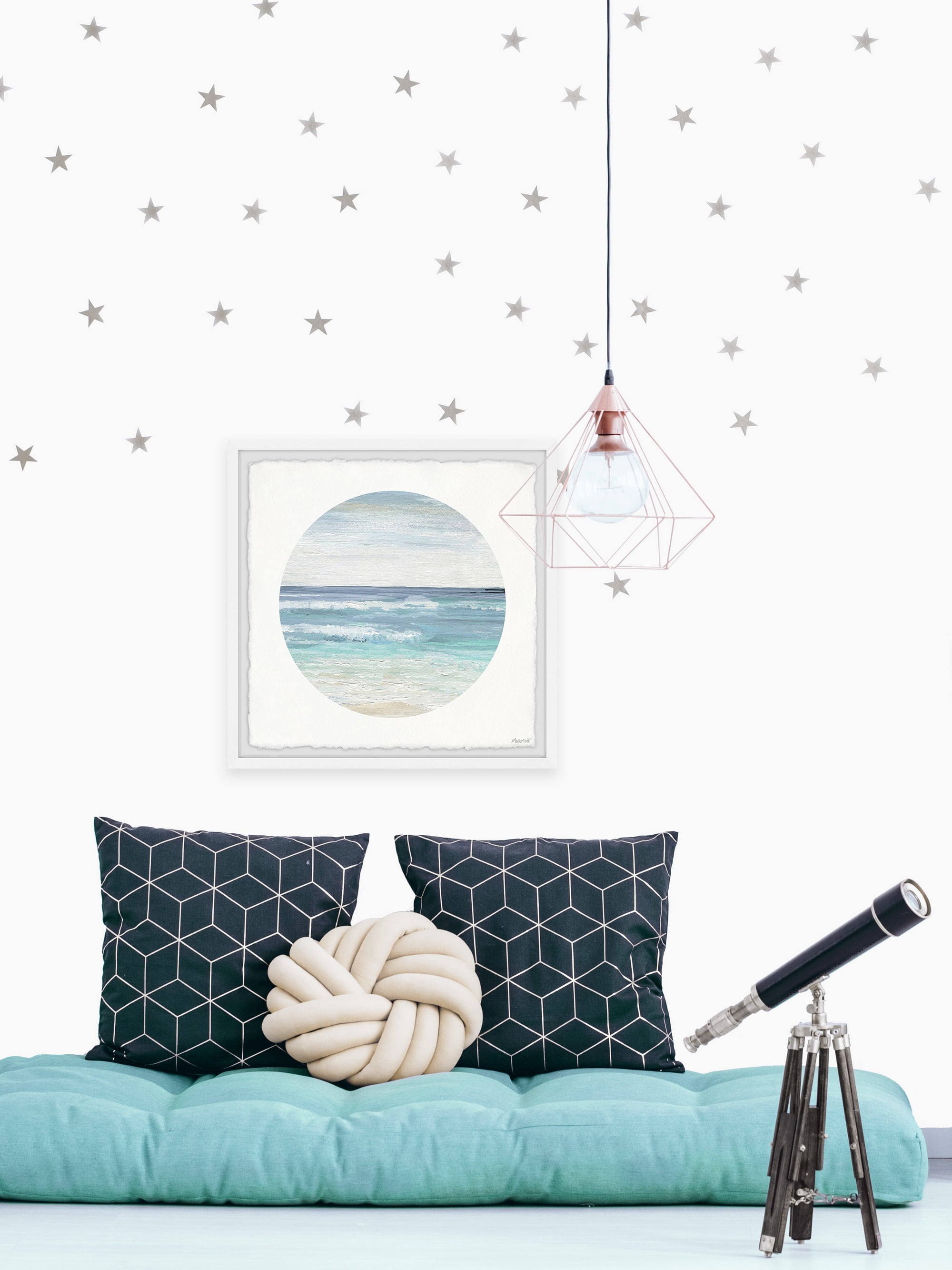 Marmont Hill Relaxing Beach Framed Wall Art, 32" x 32"