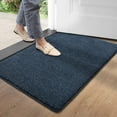 thumbnail image 1 of Tapis d'Entrée Intérieur, Tapis de Porte Antidérapant Doux Lavable en Machine Ultra Absorbant et Résistant Intérieur Ou Extérieur Tapis de Porte avant - 60 x 90cm, Bleu/noir, 1 of 5