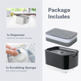thumbnail image 3 of 2PCS Dish Soap Dispensers with Sponge Holder Dish Soap Dispenser Push Soap Dispenser Kitchen Countertop Storage Box A, 3 of 5