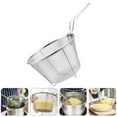 thumbnail image 3 of LOVEVER Panier Friture Passoire Acier Inoxydable Copeaux Aliment Rond Frites Fil Frit Service Mini, 3 of 7