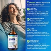 biophix Green Black Walnut Wormwood Extract 2 oz - Natural Potent Herbs Cleanser Supports Intestinal Health