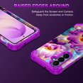 thumbnail image 5 of CASEFIV for Samsung Galaxy S26 Plus Case,Glow in The Dark,Shockproof Protection Hard PC Soft Flexible TPU Bumper Drop Protective Protective Phone Cover Case for Galaxy S26 Plus,Purple Flower, 5 of 7