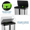 thumbnail image 5 of TLSUNNY 16 Gallon Dual Compartments Step Trash Can, Stainless Steel Kitchen Garbage Can Classified Recycling Bin, for Home, Office, 5 of 10