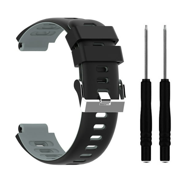 Matsuzay Correas de silicona para reloj inteligente deportiva reemplazo de correa de reloj de goma para Forerunner Relojes inteligentes Gris oscuro
