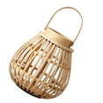thumbnail image 3 of 1 candelabro colgante de bambú tejido, decorativo (beige), 3 of 7
