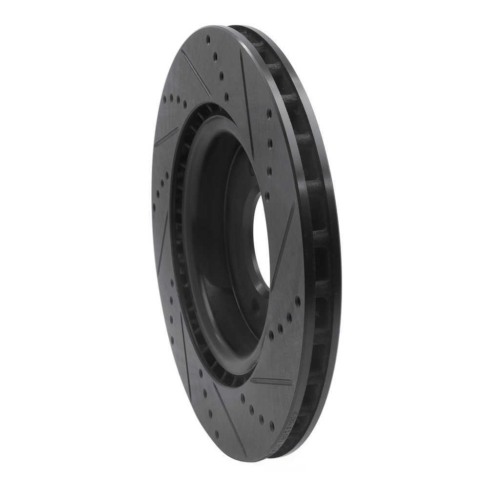Dynamic Friction Company 633-11031L DFC Brake Rotor - Drilled And Slotted - Black