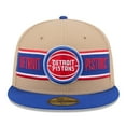 thumbnail image 2 of Men's New Era Tan/Blue Detroit Pistons 2024 NBA Draft 59FIFTY Fitted Hat, 2 of 6