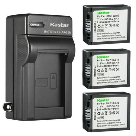 Kastar 3-Pack Battery and AC Wall Charger Replacement for Panasonic Lumix DMC-G2 DMC-G2A DMC-G2R DMC-G2K DMC-G2KGK DMC-G2W Lumix DMC-G10 DMC-G10K DMC-G10W Lumix DMC-GF1 DMC-GF1C DMC-GF1CGK DMC-GF1K