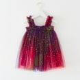 thumbnail image 2 of newwalpole Baby Girls Tulle Tutu Dress Summer Birthday Party Babydoll Dresses Wine for Size 18-24 Months, 2 of 8