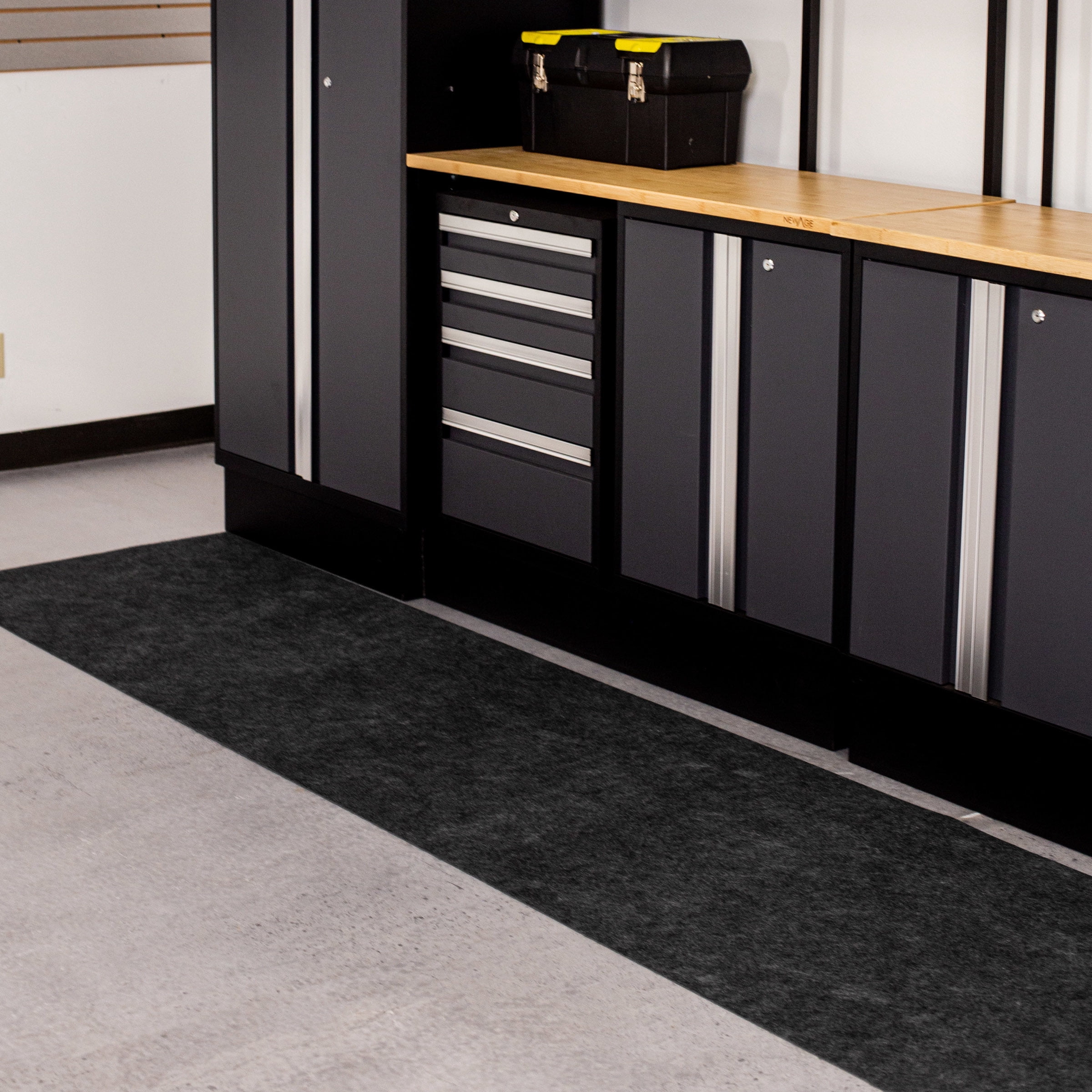 G-Floor Drip & Dry Absorbent Floor Runner Mat (30" x 17') in Grey