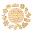thumbnail image 1 of DIY Seasonal Welcome Sign With Interchangeable Front Door Porch Pendant, 1 of 9