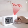 thumbnail image 1 of Reloj despertador de proyección con proyector giratorio de 120 °, brillo ajustable de 4 niveles, reloj despertador de techo, volúmenes ajustables para dormitorio, 1 of 5