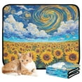 thumbnail image 2 of Qxltty Sunflower with Swirling Clouds Cat litter Pads Pet Set of 2 Diaper Mats Center Anti-leakage Layer Absorbent Soft and Comfortable, 2 of 7