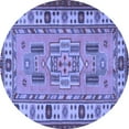 thumbnail image 1 of Ahgly Company Indoor Round Oriental Blue Traditional Area Rugs, 7' Round, 1 of 4