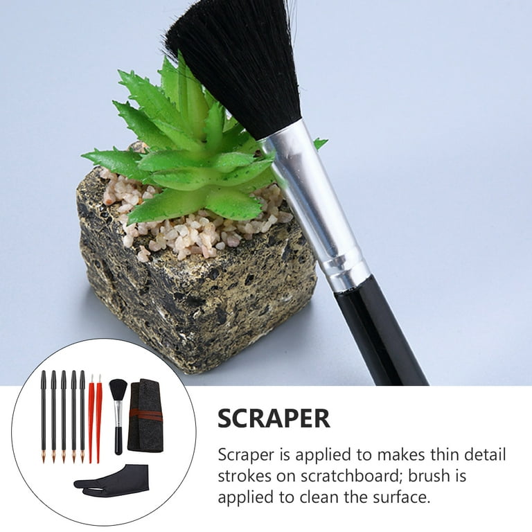 Scratch Color Pen Dual Tip/Scratch Paper Stick Stylus Tools for Art Paper  Painting/Expert Edition/Black & Gold Design / 10 Pieces