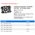thumbnail image 2 of Auxiliary Fan Assembly - Compatible with 2009 - 2018 Dodge Charger 2010 2011 2012 2013 2014 2015 2016 2017, 2 of 2