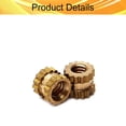 thumbnail image 3 of HUGFEGWE M2x3mm Female Thread Knurled Nuts,200PCS Hx3.2mm OD Brass Threaded Insert Embedment Nuts Hydraulic Welded Joint Injection Molding Assortment Kit for 3D Printing Injection Molding CJB91-25035, 3 of 7