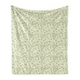 thumbnail image 1 of Daisy Soft Flannel Fleece Blanket, Realistic Garden Botany Artwork with Chamomile Flowers and Buds with Flying Ladybugs, Cozy Plush for Indoor and Outdoor Use, 50" x 70", Multicolor, by Ambesonne, 1 of 6