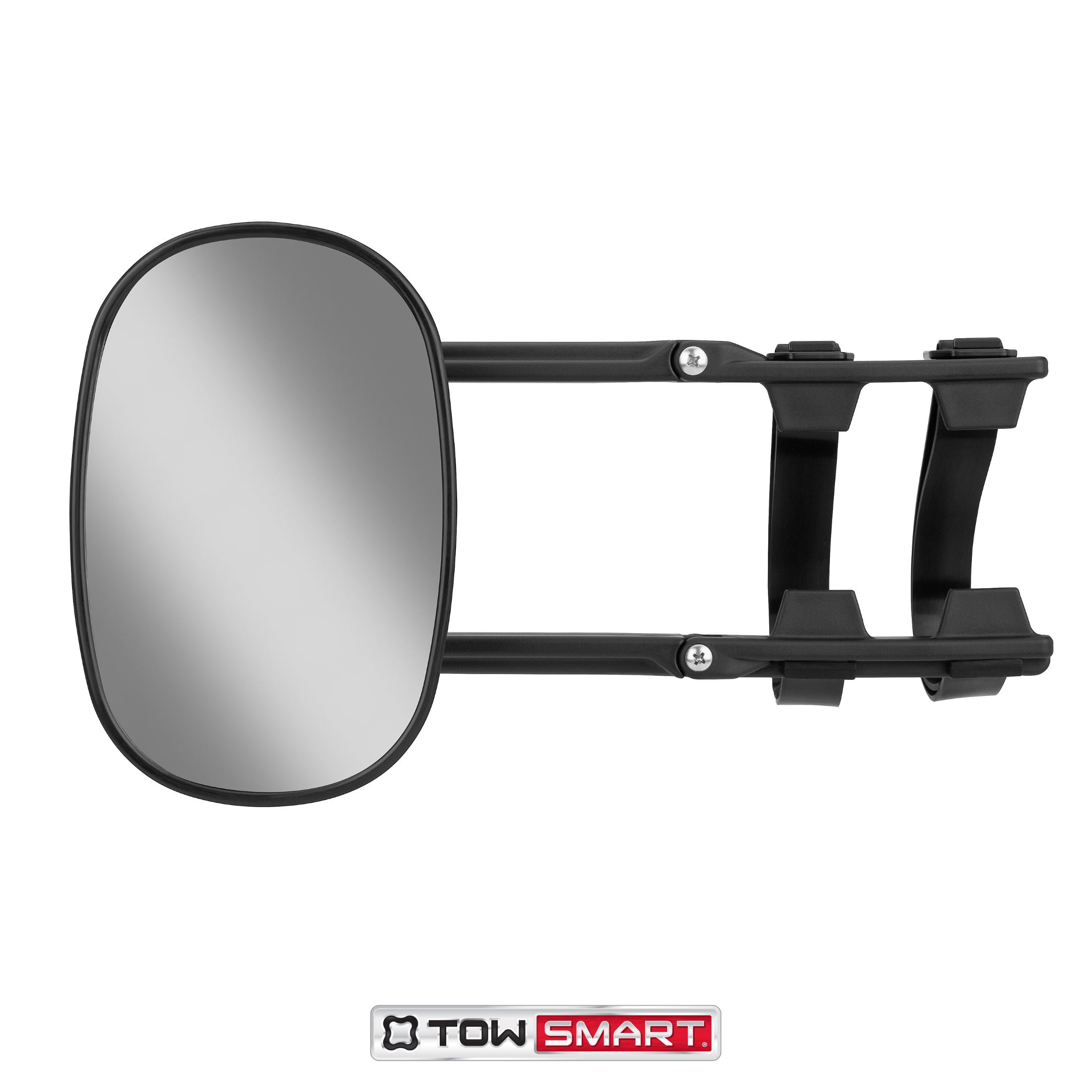 TowSmart 7283 Heavy Duty Clip-on Adjustable Towing Mirror, Black