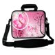 thumbnail image 2 of Richen 14 15 15.4 15.6 Pulgadas Bolso Bandolera Para Computadora Portátil Funda Con Asa Para Computadora Portátil Estuche De Viaje Suave De Neopreno Con Bolsillo Para Accesorios (Mariposa Rosa De 14-1, 2 of 5