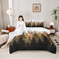 thumbnail image 4 of Feelyou Brown Pine Tree Bedding Comforter Set, Jungle Plant Botanical Twin Comforter Sets, Nature Scenery Print Reversible Bedding Set, Lightweight Room Decor, 2 Pieces, 4 of 8
