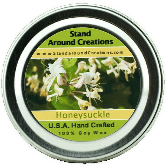 HONEYSUCKLE TIN 2-OZ. ALL NATURAL SOY CANDLE