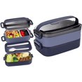 thumbnail image 1 of Bento Lunch Box 2-Layer Stainless Steel Lunch Box Portable Sealing Leak Proof Lunch Container for Work School Camping, 1 of 8