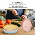 thumbnail image 4 of 1pc/6pcs Reusable Plastic Plates 9 Inch Unbreakable Lightweight Wheat Straw Plates, Salad Plates, Camping Plates, Dishwasher & Microwave Safe, Healthy Material Dishes, 4 of 20