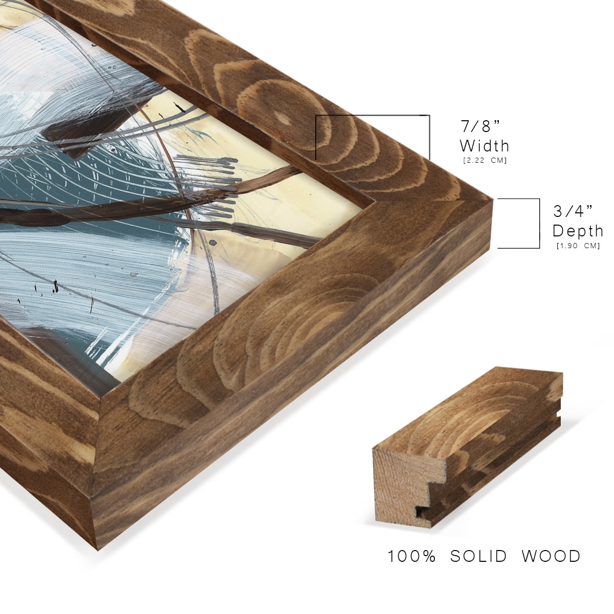 Winding Around II - Framed Print w/glass - Walnut
