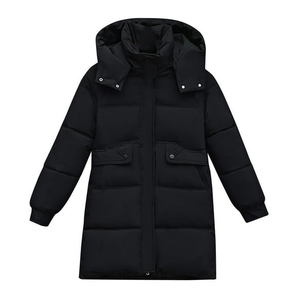 Wyzesi Women's Trench Coat Womens Winter Coats 2025 Thicken Warm Mid Long Jackets Long Sleeve Thermal Quilted Coat With Pockets Women Winter Coat Brown Women Jacket Winter Snow