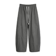 thumbnail image 6 of ShomPort Womens Pants Business Casual Loose Work Cropped Trousers Drawstring Cotton Linen Pants, 6 of 7
