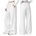 thumbnail image 3 of Livrdious Wide Leg Sweatpants Women High Waisted Drawstring Baggy Sweat Pants with Pockets, Womens Casual Lounge Pants, 30'' Inseam, 3 of 6