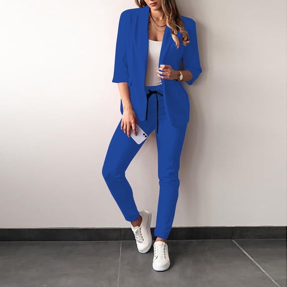 Pyhlmscde Women's 2 Piece Outfits Suits Sets, Blazers for Women, Womens Blazer, Women Fall Clothes