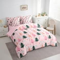 thumbnail image 3 of Feelyou Cartoon Xmas Tree Twin Bedding Sets 7-Piece for Teen, Winter Snowflake Bedding Comforter Set, Merry Christmas Theme Reversible Sheet Sets, Super Cozy Room Decor, 3 of 7