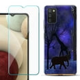 thumbnail image 1 of Slim-Fit TPU Fashion Phone Case for Samsung Galaxy A03s, with Tempered Glass Screen Protector, by OneToughShield ® - Midnight Safari, 1 of 4