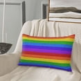 thumbnail image 5 of Pofeuu Colorful Glitter Rainbow Print Polyester Microfiber Plush Pillowcases, Super Soft and Cozy Pillow Case Covers with Envelop Closure（Pillow core not included）-20"x30", 5 of 6