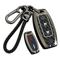 3-Button Key Fob Cover Fit for Nissan Altima Rogue Versa Kicks Maxima Murano Titan Pathfinder Sentra Frontier Juke Smart Remote Car Key Case Carbon Pattern Key Skin