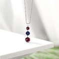 thumbnail image 4 of Gem Stone King 925 Sterling Silver Red Rhodolite Garnet 3 Stone Pendant Necklace for Women (1.97 Cttw, Gemstone January Birthstone, Round 6MM, 5MM and 4MM, with 18 inch Chain), 4 of 4
