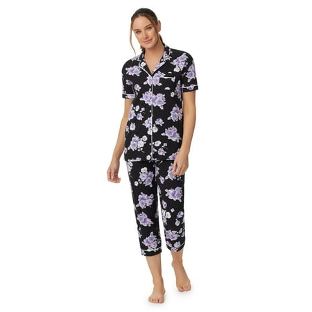 

Aria Short Sleeve 100% Cotton Notch Collar Pajama Set with Pockets Women’s Sizes S-4X