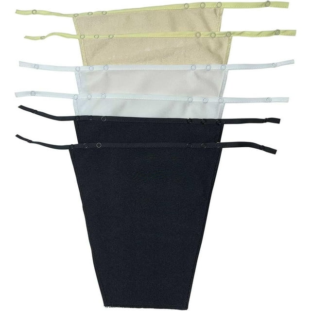 6-Pack Snap-On Modesty Panels for Women – Adjustable Bra to Cami Converters, 6-Pack Snap-On Modesty Panels for Women – Adjustable Bra to Cami Converters, Becikitc, One Size