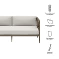 thumbnail image 2 of Northlake Outdoor Patio Teak Loveseat in Weathered Gray White, 2 of 10
