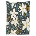 thumbnail image 3 of Ambesonne Floral Tablecloth Rectangular Table Cover, Poinsettia Blossoms Art, 60"x84", White and Caramel, 3 of 4