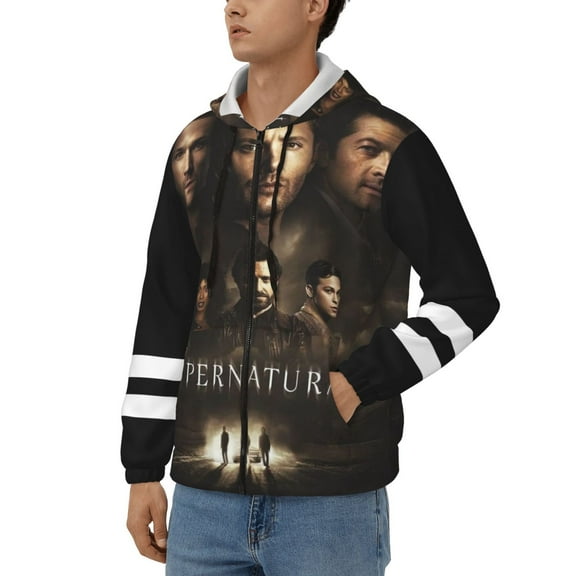 Unisex Supernatur-a Zip Up Hoodie Graphic Hooded Sweatshirt for Men Women Outdoor Jacket