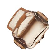 Michael Kors Jet Set Item Large Signature Pvc Chain Backpack Flap Book Bag (Brown Signature)