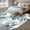 LightBLue, variant on Area Rug for Living Room, Spring Flowers Non-Slip Indoor Large Carpet for Bedroom/Dining Room, Watercolor Floral Leaves Botanical Beige Washable Low-Profile Rectangle Floor Runner Rugs - 5 x 8 Ft
