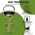 thumbnail image 4 of 20 oz Leopard Print Tumbler with Handle Vacuum Reusable Insulated Tumblers with Flip Straw and Top Handle Stainless Steel Coffee Mug Leopard Print Cup, 4 of 5