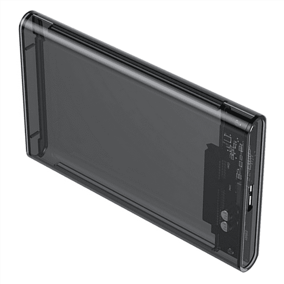 2X Transparent Gray HDD Case for Hard Box 2.5 Inch HDD Enclosure SATA to USB 3.0 Type-C 3.1 External Hard Drive Case