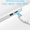 thumbnail image 5 of Stylus Pen for iPad, Palm Rejection & Tilt, Power Display, Compatible with 2018–2022 iPad Pro 11/12.9, iPad 10/9/8/7/6, iPad Air 3/4/5, iPad Mini 5/6 – White, 5 of 6