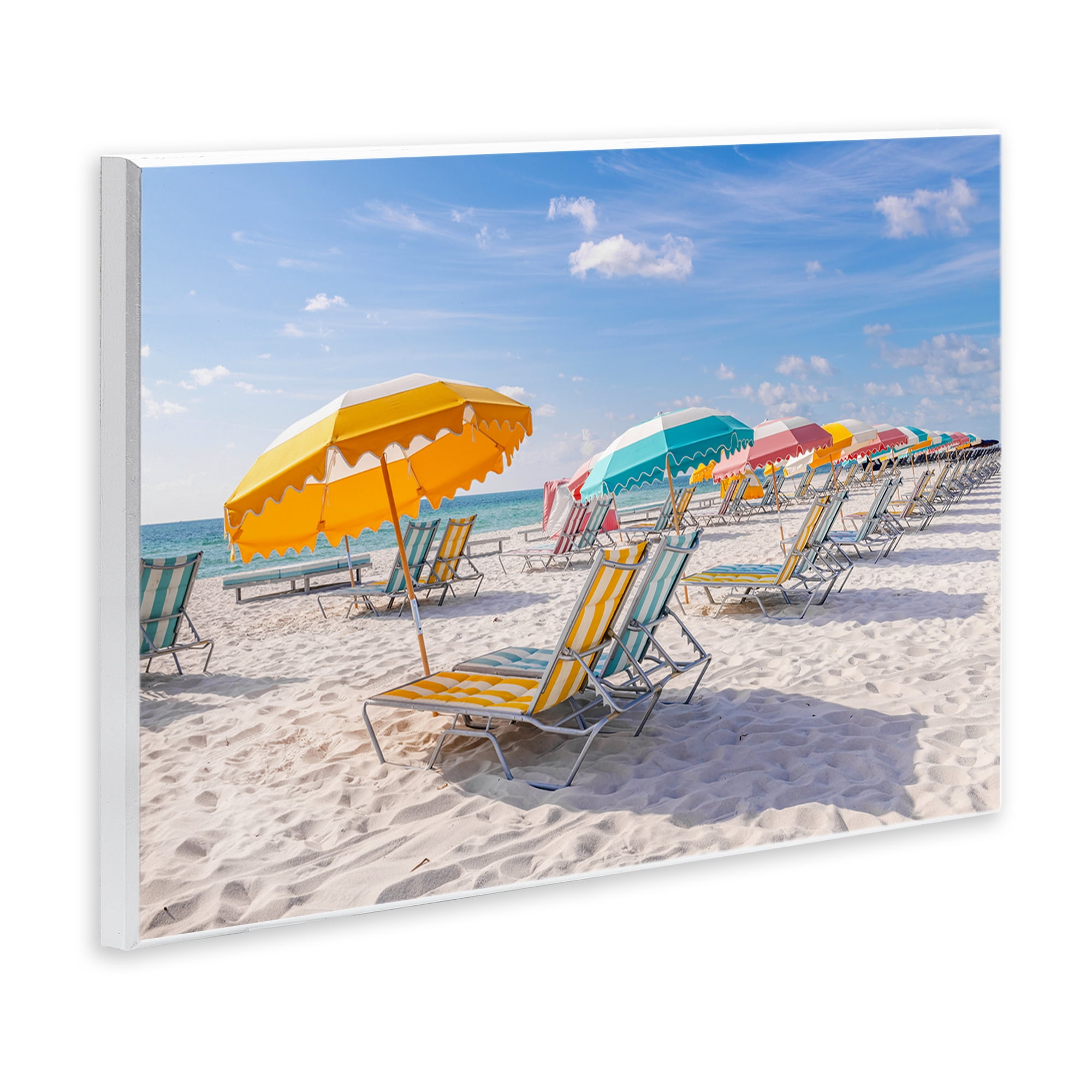 Stupell Industries Striped Umbrellas on Sunny Beach Wall Plaque Art, design by Richard Silver